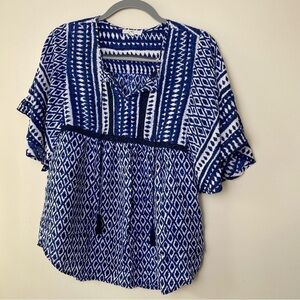 Bohemian BLL New York Boho Print Tunic Top - Small, Flowy Size S/P